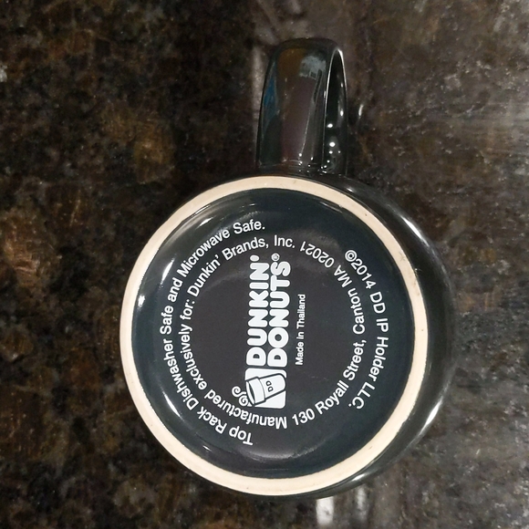 Dunkin' Donuts Coffee Tea Mug Graphite Grey Stylized Snowflake Motif 2014 - Picture 6 of 7